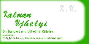 kalman ujhelyi business card